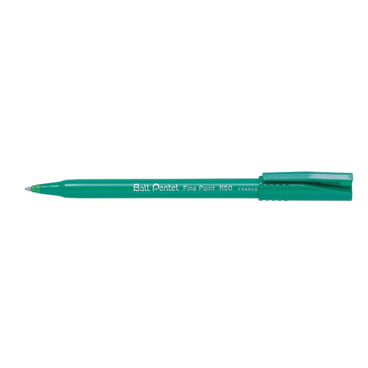 Pentel - Roller Ball R50/R56 vert, écriture moyenne
