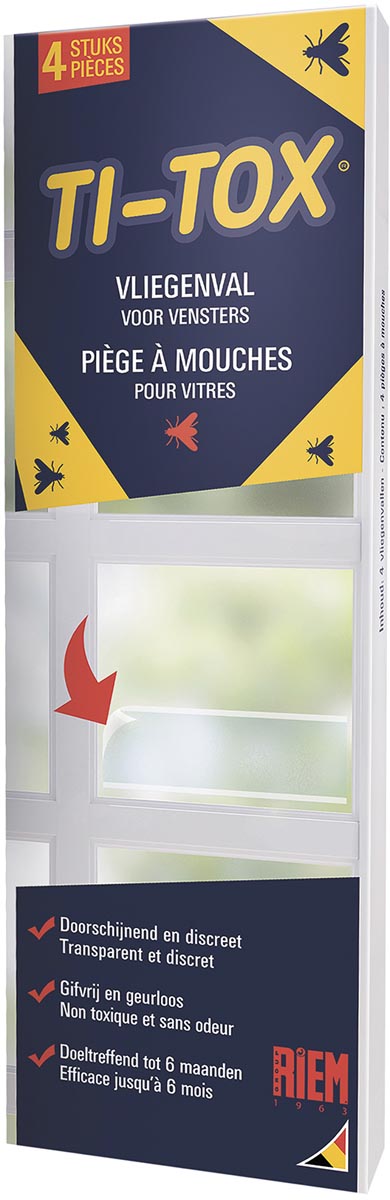 Sangle - Autocollant anti-mouches Ti-Tox, transparent, 4 pièces