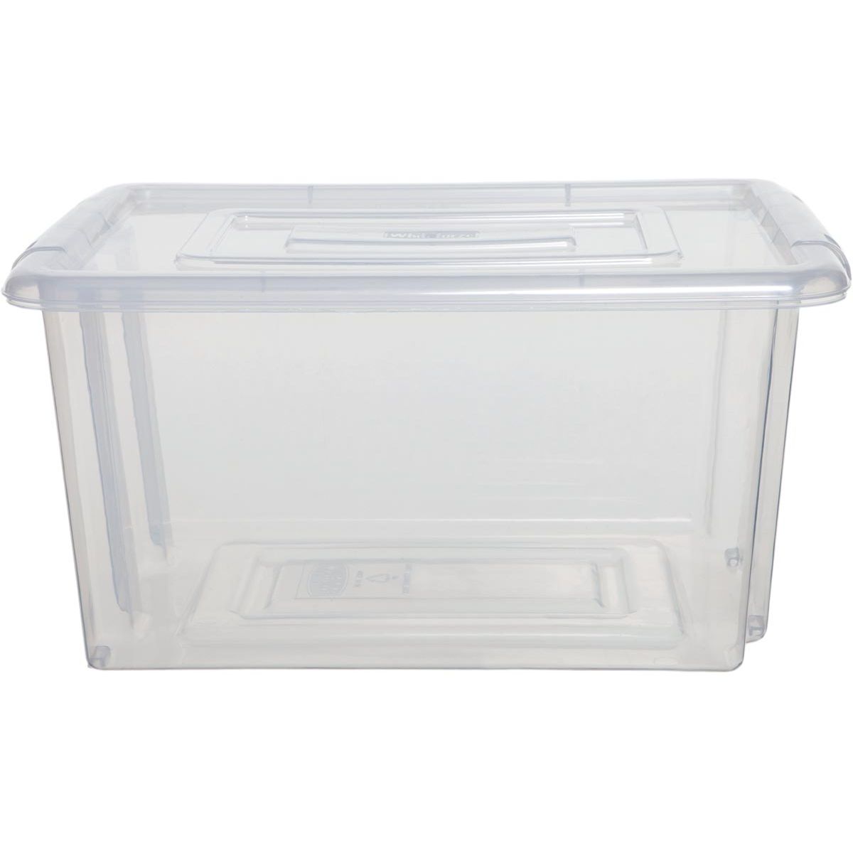 Whitefurze - Stack Store Mini boîte de rangement 5 litres sans couvercle, transparente