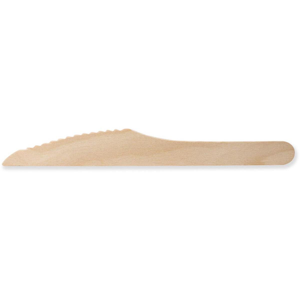 Klika - Couteau en bois, enduit, 165 mm, paquet de 100 pièces