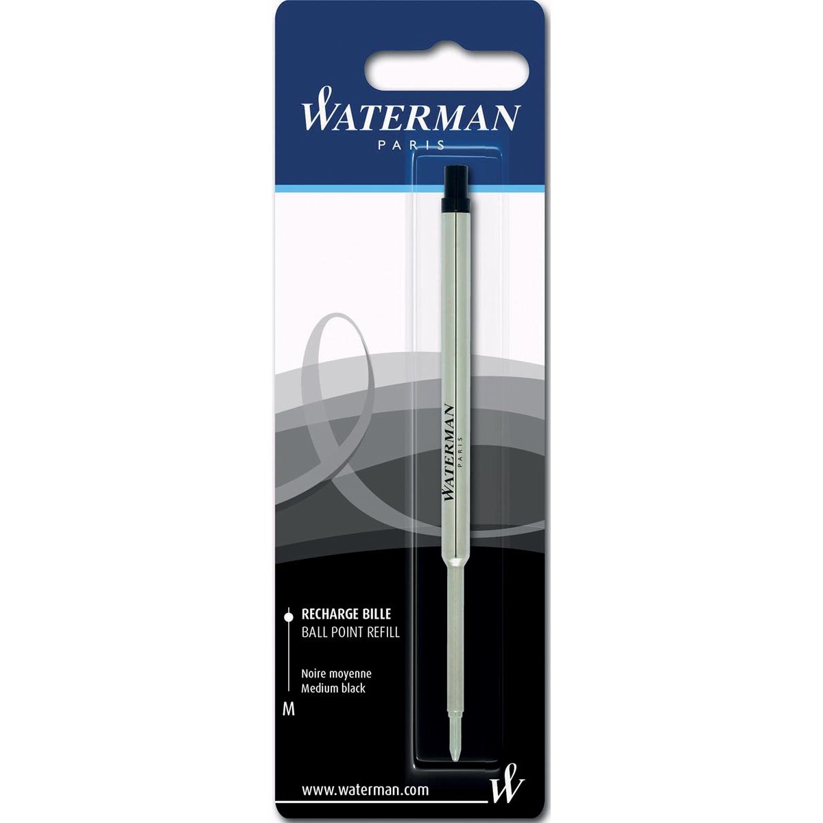 Waterman - Mine für Kugelschreiber Medium, schwarz, im Blister