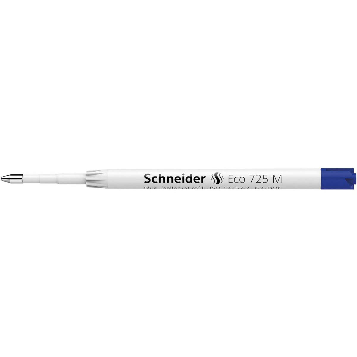 Schneider - recharge pour stylo à bille Eco 725, moyen, bleu
