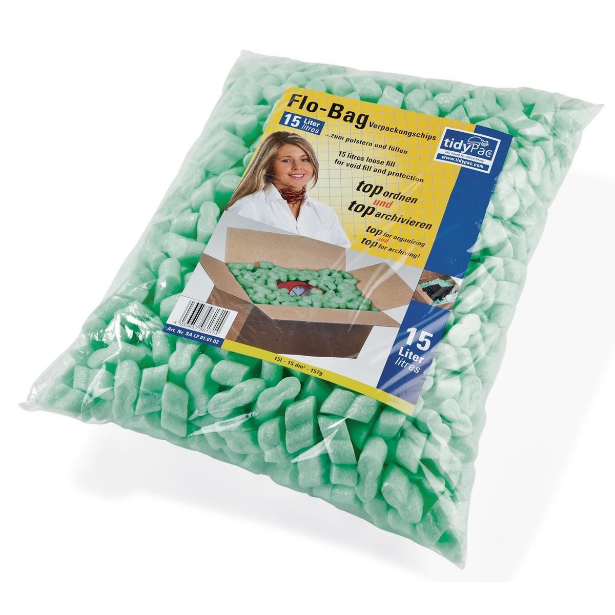 Tidypac - remplissage isomo, vert, pack de 15 litres