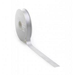 Satinband PREMIUM Double Face 16mm x 25 Meter Silber