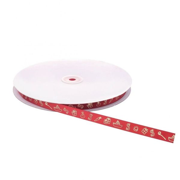 Ruban Satin Sint rouge 12mm x 100 mètres