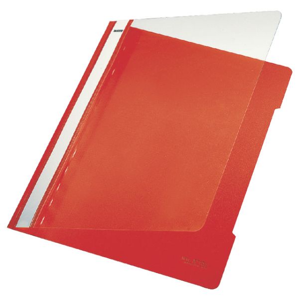 Snelhechter Leitz Standaard A4 gerecycled PP rood | 25 stuks