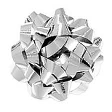 Starbow minibow metallic zilver 25mm 75 stuks