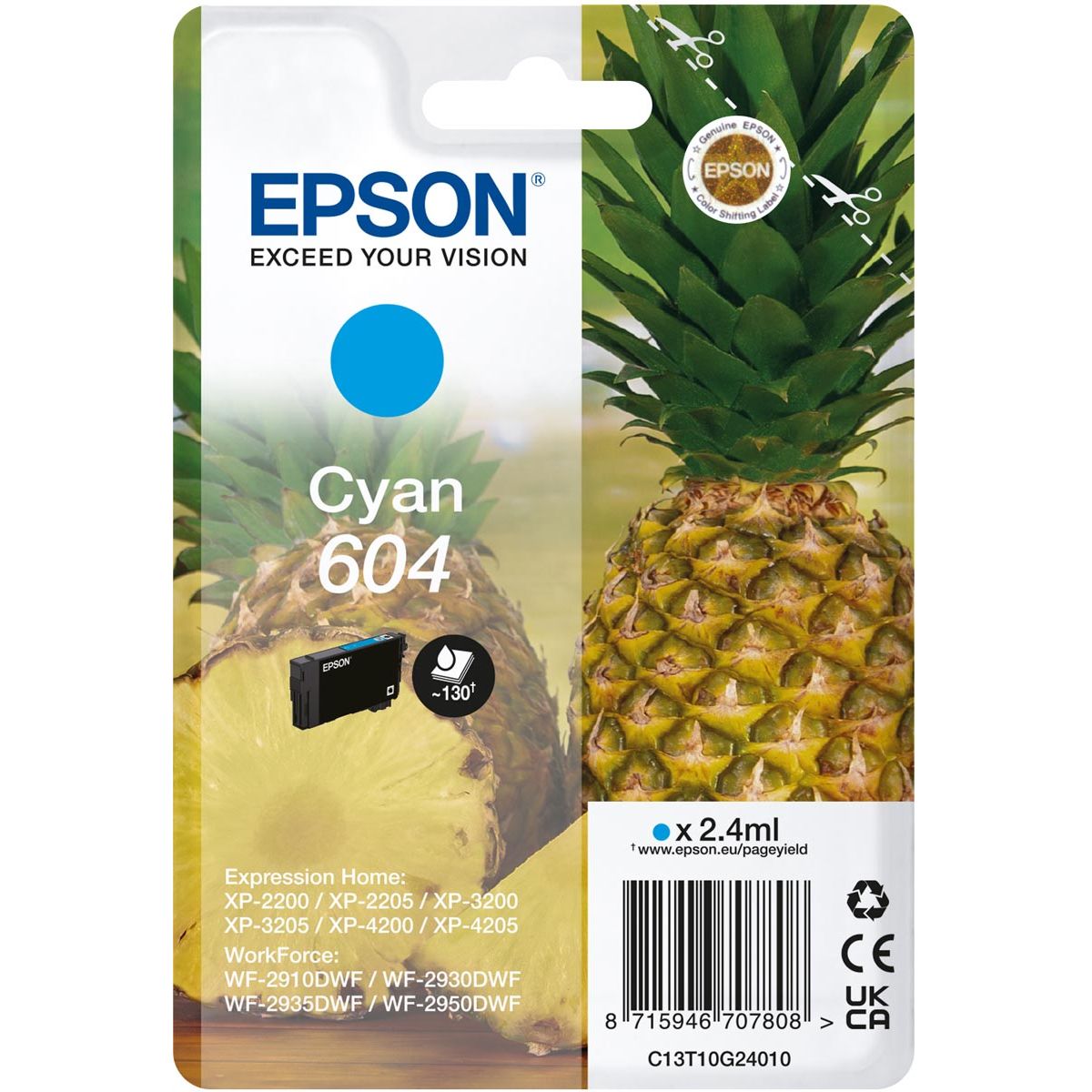 Epson - Cartouche d'encre 604 T10G24 bleue