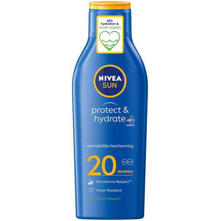 Nivea - Sonnenschutz Protect Hydrate SPF 20, Flasche mit 200 ml