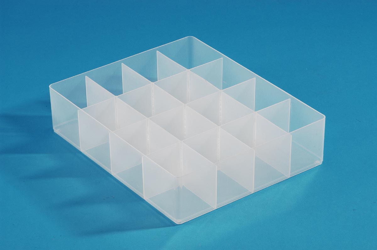 Really Useful Box - Box, divider met 16 vakjes, transparant