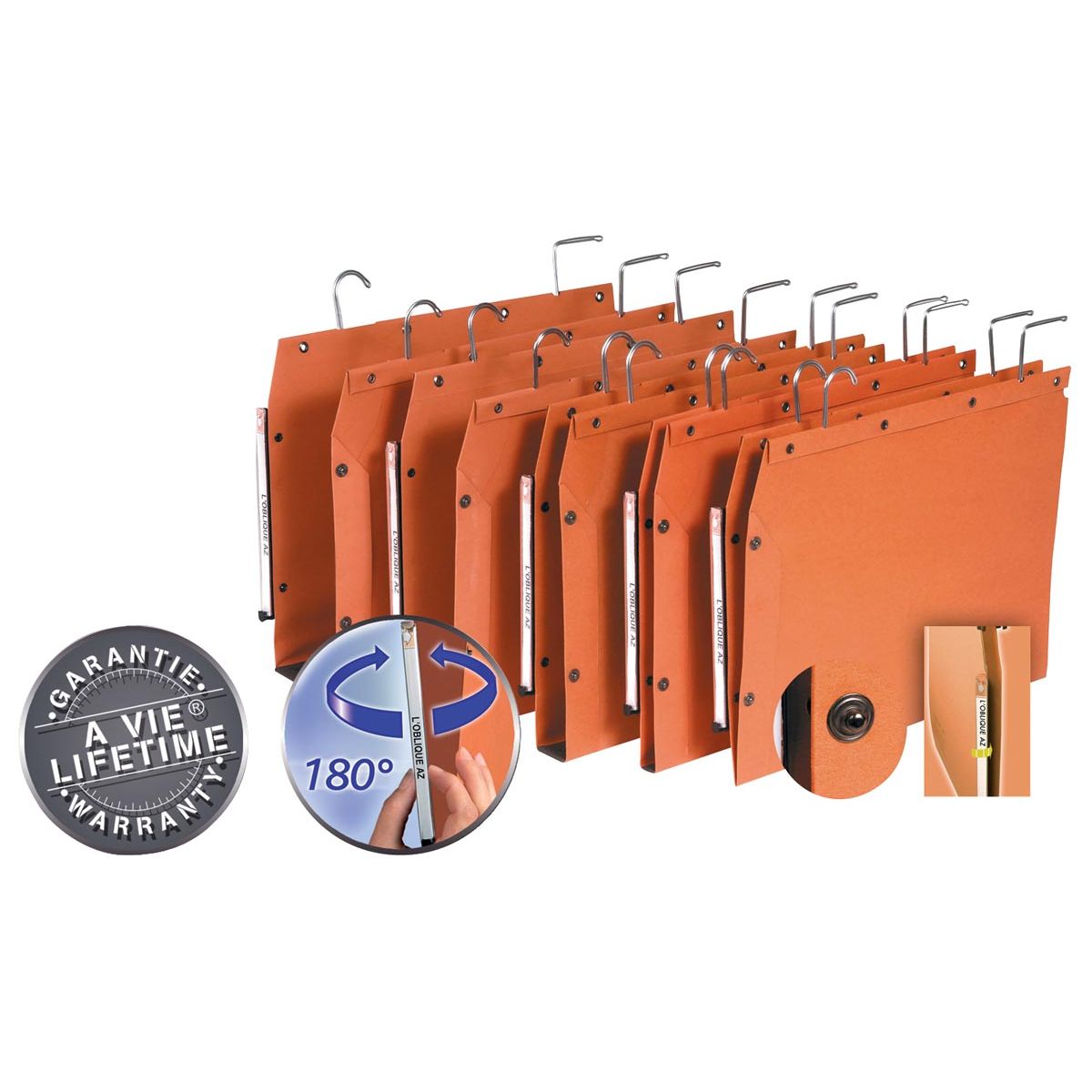 Elba - Dossiers suspendus L'Oblique pour armoire TUB ft 330 x 250 mm, fond 50 mm