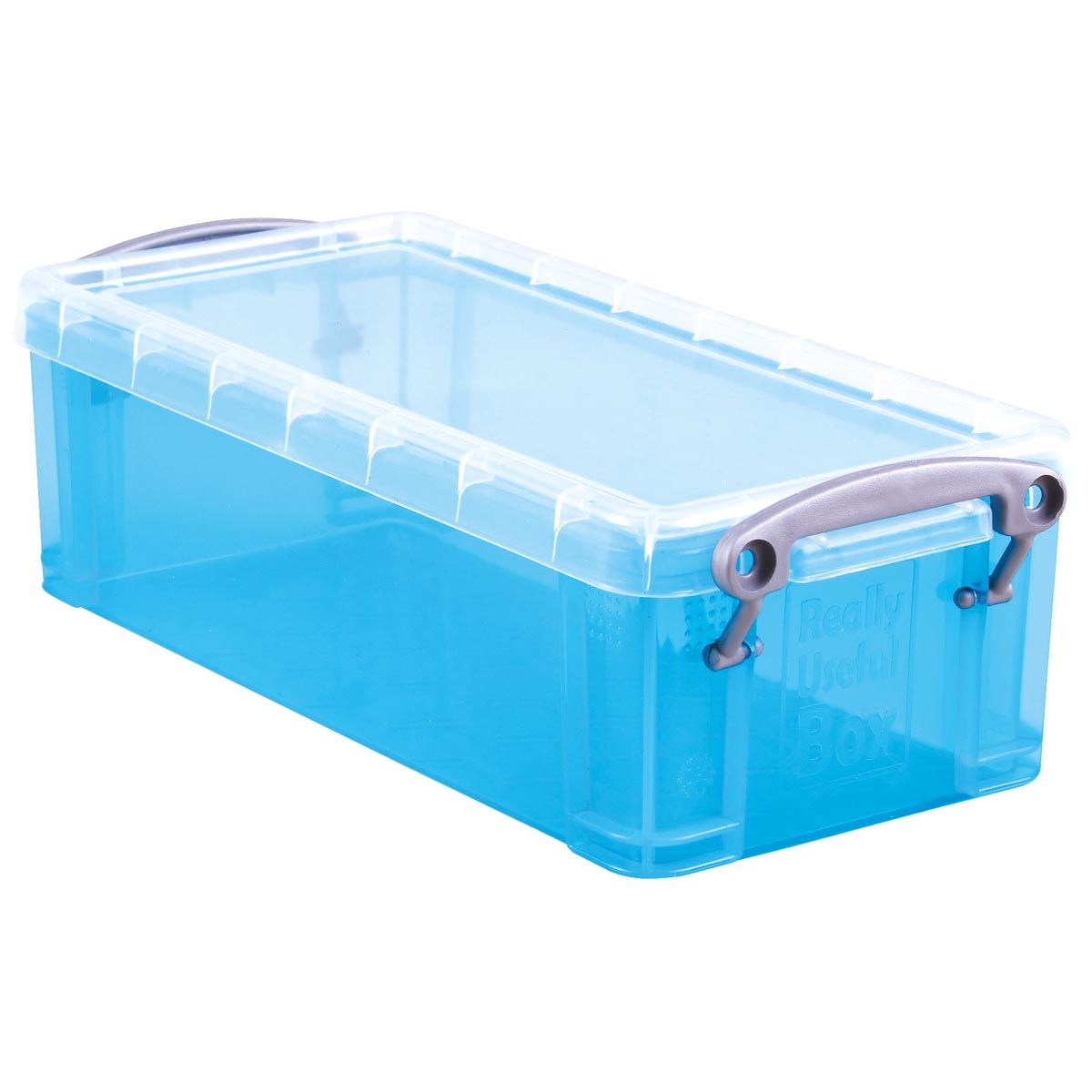 Really Useful Box - Box 0,9 liter, transparant helblauw