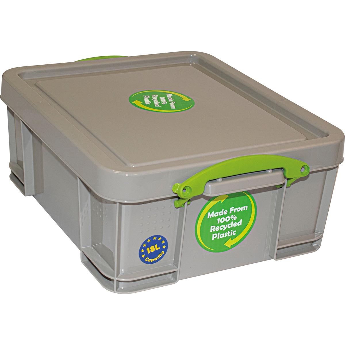 Really Useful Box - Box Aufbewahrungsbox 18 Liter, recycelt, grau