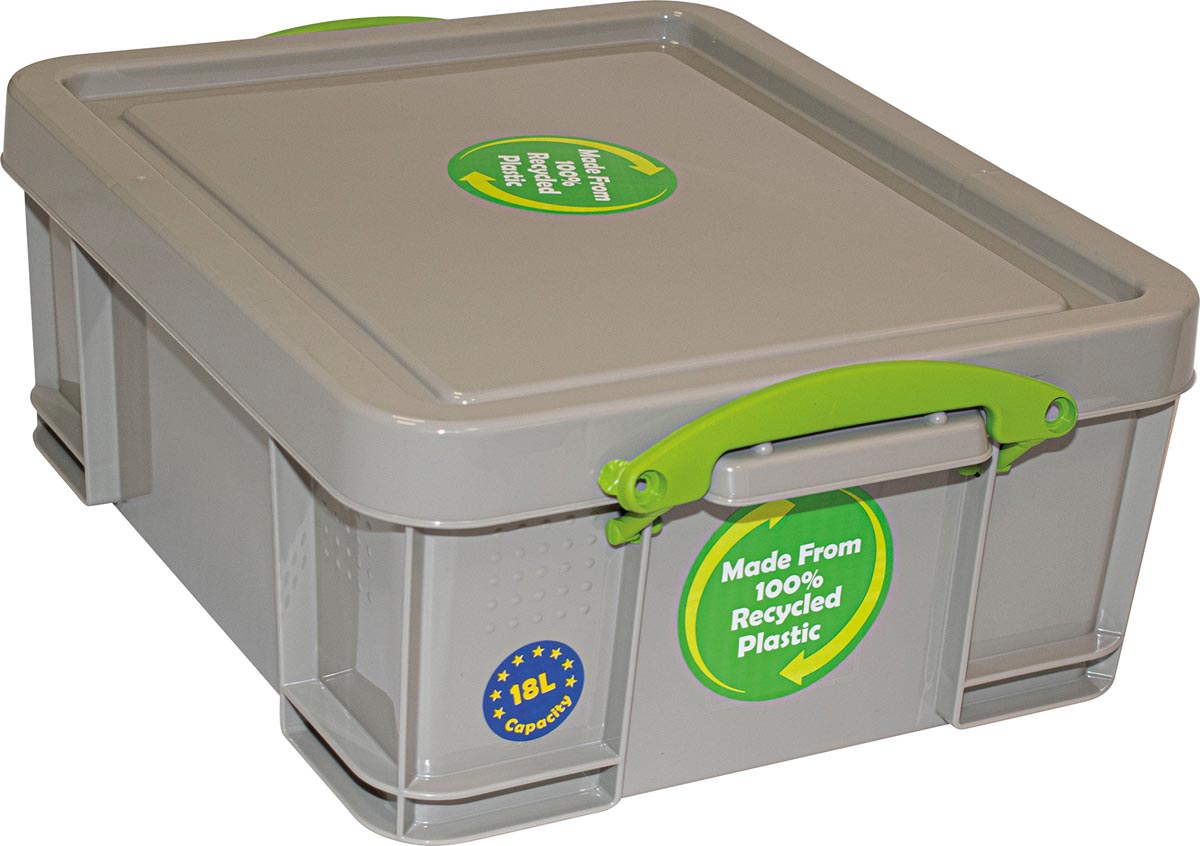 Really Useful Box - Boîte de rangement Box 18 litres, recyclée, grise