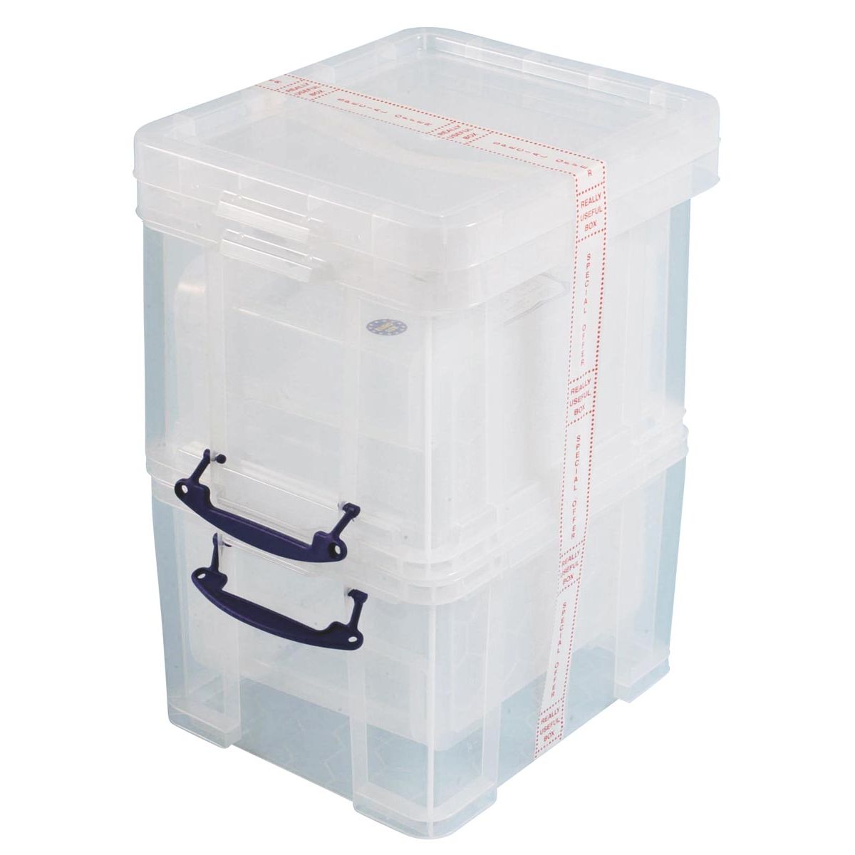 Really Useful Box – Box 35 Liter, transparent, Packung mit 3 Boxen