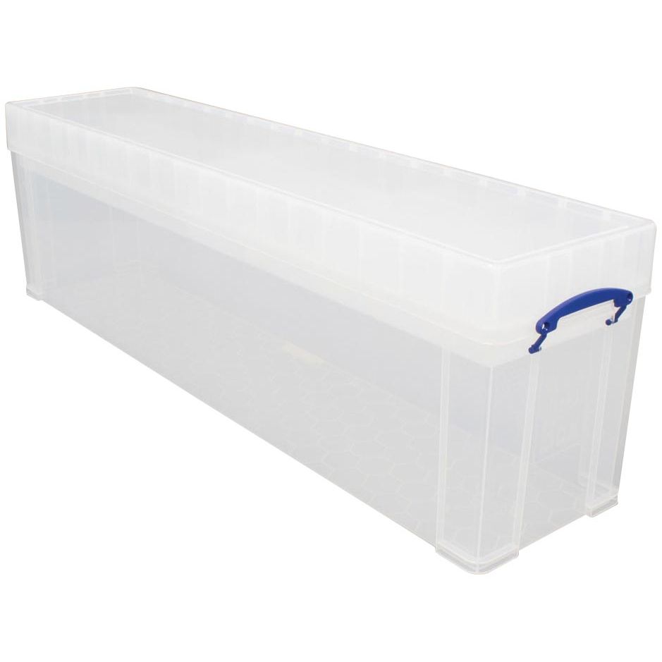 Really Useful Box - Carton 77 litres, transparent, emballé individuellement dans du carton