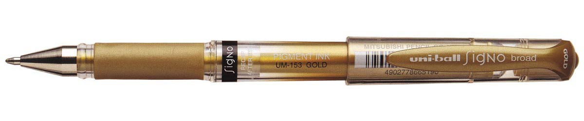 Uni-ball - roller Signo Broad Creative, brede punt, goud