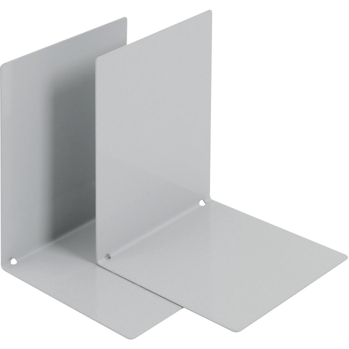 V-part - Serre-livres en métal, lot de 2 pièces, gris