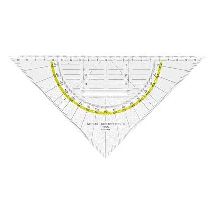 Aristo - Geodriehoek 1555/2 225mm met greep | 10 stuks