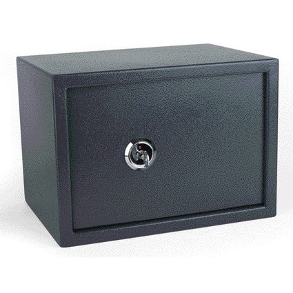 Pavo - Coffre-fort avec clé étoile 350x250x250mm gris foncé