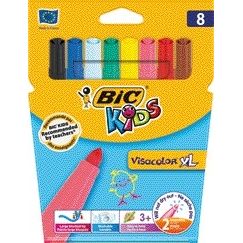 Bickids - Kleurstiften Kids Visacolor XL assorti blister à 8 stuks