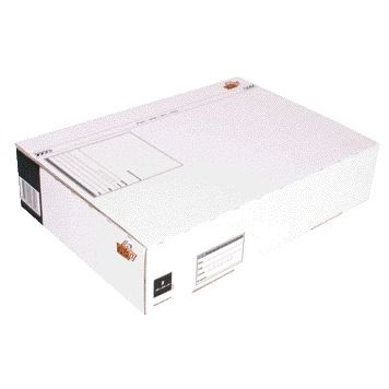 CleverPack - Boîte à colis postale 5 430x300x90mm blanc pack de 25 pièces