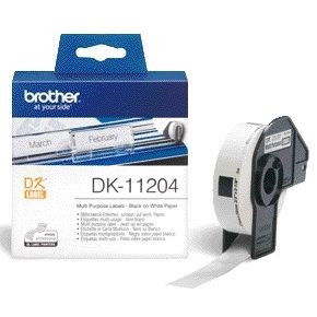 Brother - Etiquette DK-11204 multifonctionnelle 17x54mm 1 rouleau de 400 pièces avec .. | 3 pièces