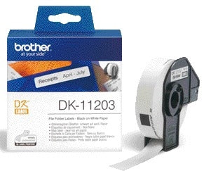 Brother - Classeur Etiket DK-11203 pour cartes de visite 17x87mm 1 rouleau de 300 pièces blanc