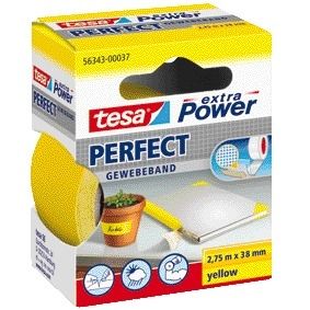Tesa - Textiele perfect 2.75mx38mm geel | 6 stuks