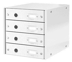 Leitz - Ladenkast WOW Click Store 4 laden gerecycled karton wit