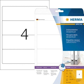 HERMA - Rückenetikett 5095 breit 61x192mm selbstklebend weiß