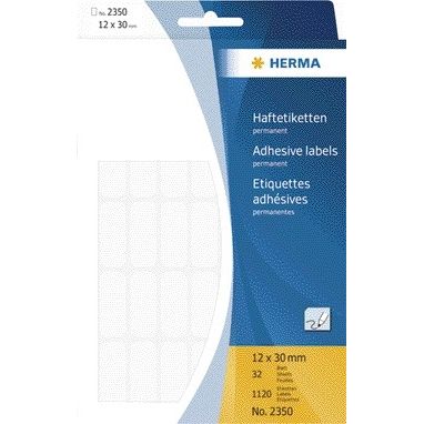 HERMA - Etiquette 2350 12x30mm blanc 1120 pièces