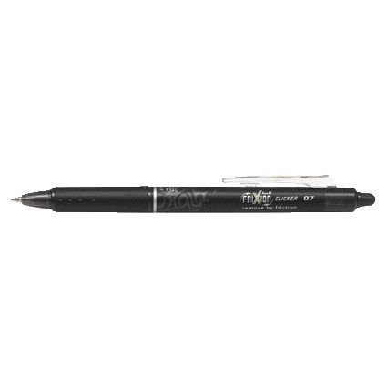 Pilot - Rollerpen friXion clicker medium zwart | 12 stuks