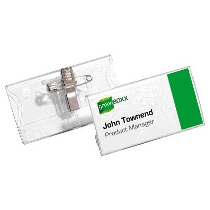 Langlebig – Acryl-Plakette mit Kombiklemme 40 x 75 mm