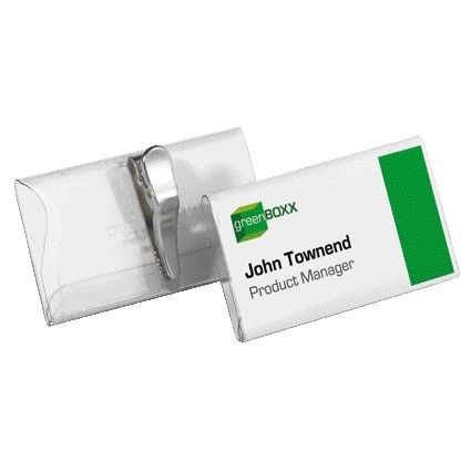 Durable - Badge 8110 met krokodillenklem 40x75mm | 25 stuks