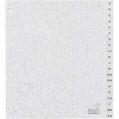 Kangaro - Onglets A4 4 trous 20 pièces A-Z large PP gris | 10 pièces