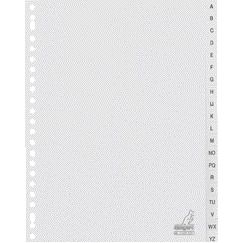 Kangaro - Onglets 23 trous G420AZM 20 pièces alphabet gris PP | 25 pièces