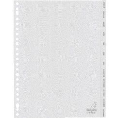 Kangaro - Onglets 23 trous G412JM 12 pièces mois gris PP | 25 pièces