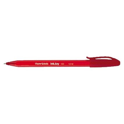 Paper Mate - Stylo bille Inkjoy 100 moyen rouge | 50 pièces