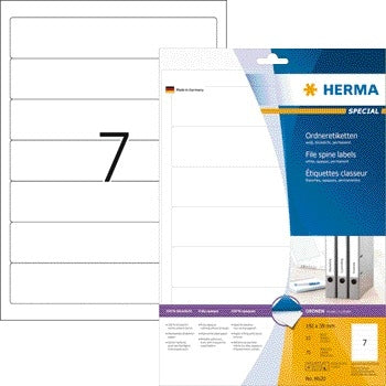 HERMA - Contre-étiquette 8620 étroite 38x192mm autocollante blanc