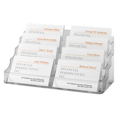 Sigel - Porte-cartes de visite VA138 8 compartiments pour 8x70 cartes 94x85mm plastique dur transparent