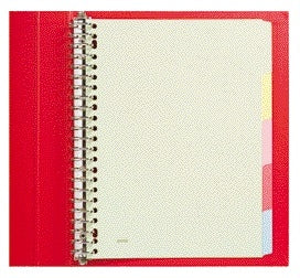Qbasic - Onglets 23 trous 5 pièces carton assorti