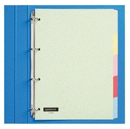 Quantore - Onglets 4 trous 5 pièces carton assorti