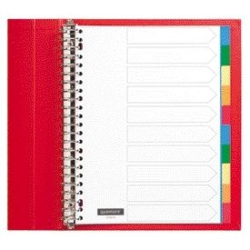 Quantore - Tabbladen 23-gaats 10-delig assorti tabs PP | 25 stuks