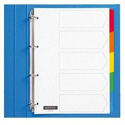 Quantore - Tabbladen 4-gaats karton 5-delig wit | 25 stuks