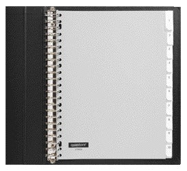 Quantore - Onglets 23 trous 10 pièces avec fenêtre PP gris