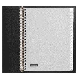 Quantore - Onglets 23 trous 20 pièces avec fenêtre gris PP | 10 pièces