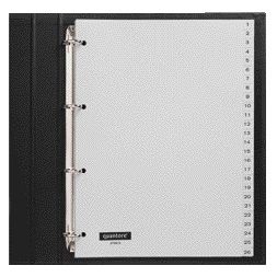 Quantore - Tabs 4-Loch 1-52 nummeriert graues PP