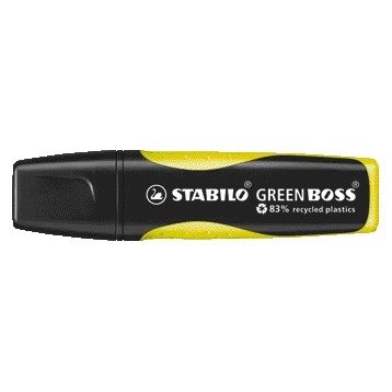Stabilo - Markeerstift GREEN BOSS 6070/24 geel | 10 stuks