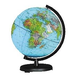 Columbus - Globe Terra kunststof voet 26cm 552610/H